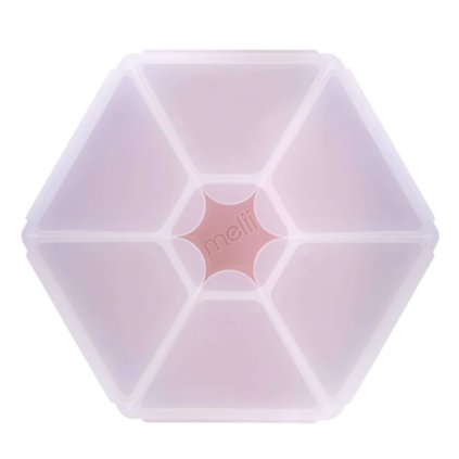 Melii Svačinový box Mini - Hexagon růžový