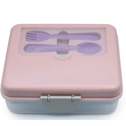 Melii Dvoupatrový Bento box na svačinu růžový