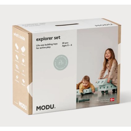 MODU - Stavebnice Explorer Set Ocean Mint / Forest Green