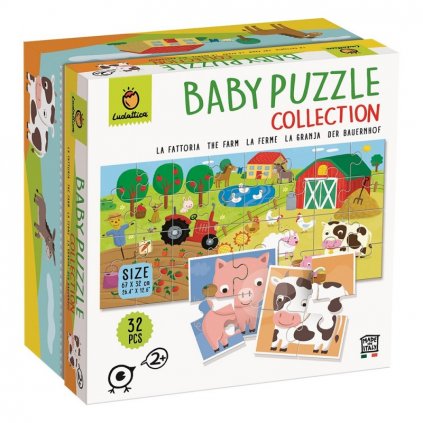 Ludattica - Oboustranné puzzle pro nejmenší Farma - baby puzzle