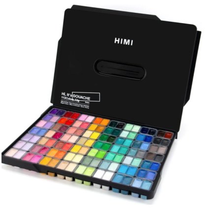 3659 2 himi kvasove barvy twin cup gouache set 112 colours
