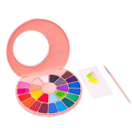 3716 himi akvarelove barvy solid 24 colours in pans pink edition