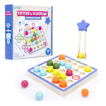 3998 3 learning resources drevena deska se vzory a sekvencemi