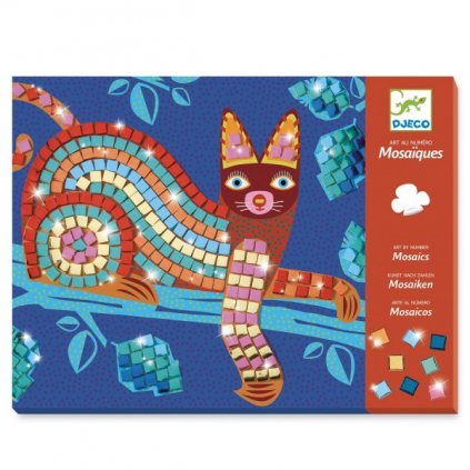 Kreativní sada mozaika - Djeco - Metalická kočka