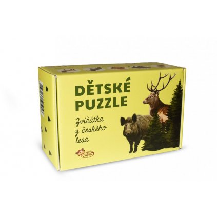 Dětské puzzle - Chytrá opička - Zvířátka z českého lesa