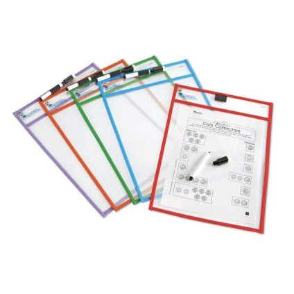 4769 learning resources write wipe pockets kapsy na psani a mazani a4 sada 5 ks