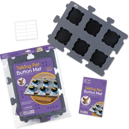 6468 brightkins brightkins hunger for words talking pet button mat