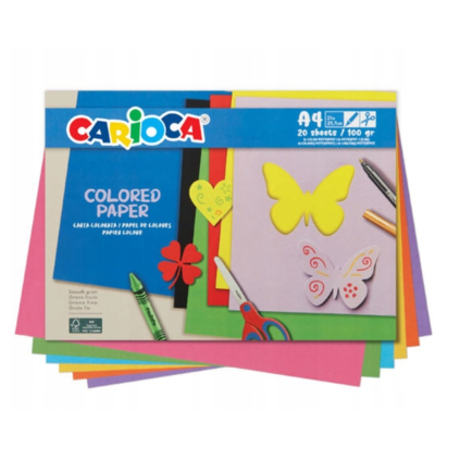 6525 44809 carioca barevne papiry a4 20 ks
