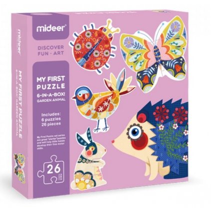 Moje první puzzle - Mideer - Zahradní zvířátka