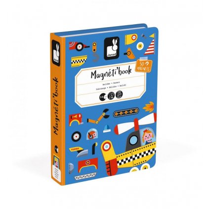 Magnetická kniha plná magnetů - Janod - Dopravní prostředky
