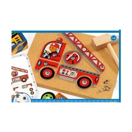 Djeco - Motorická zatloukací hra - Dopravní prostředky