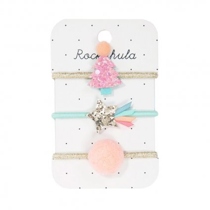 Set gumiček - Rockahula - Vánoční stromek - růžové