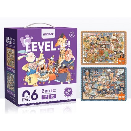 Puzzle s pytlíčky na uložení a certifikátem - Mideer - LEVEL 06 - Představte si svět