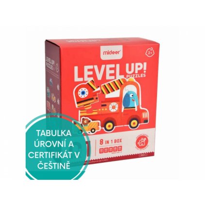 Puzzle s pytlíčky na uložení a certifikátem - Mideer - LEVEL 01 - Dopravní prostředky