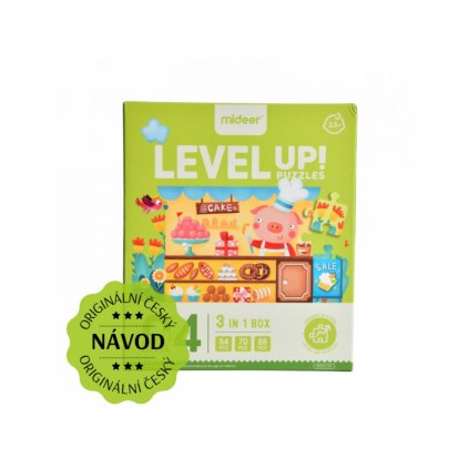 Puzzle s pytlíčky na uložení a certifikátem - Mideer - LEVEL 04 - Pohádkové stavby