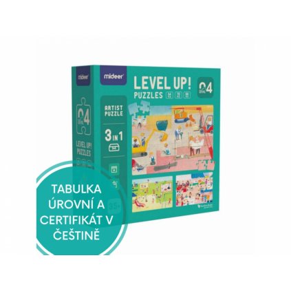 Puzzle s pytlíčky na uložení a certifikátem - Mideer - LEVEL 04 - Města