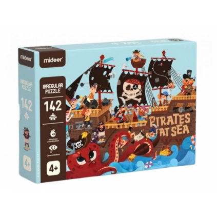 Mideer - Umělecké puzzle - Piráti na moři- 142 dílků