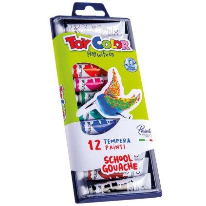 Toy Color - Kvalitní temperové barvy - 12 barev