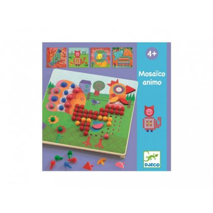 Vzdělávací motorická hra - Djeco - Mozaika Animo