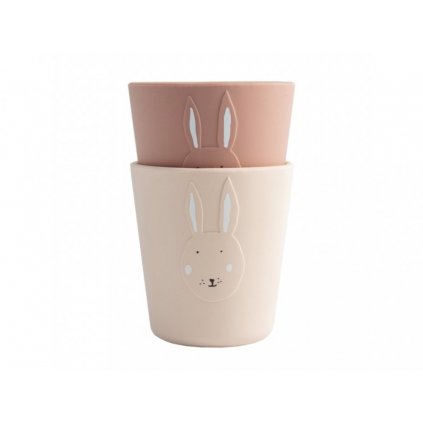 Dětský silikonový hrnek Trixie 2-pack - Mrs. Rabbit