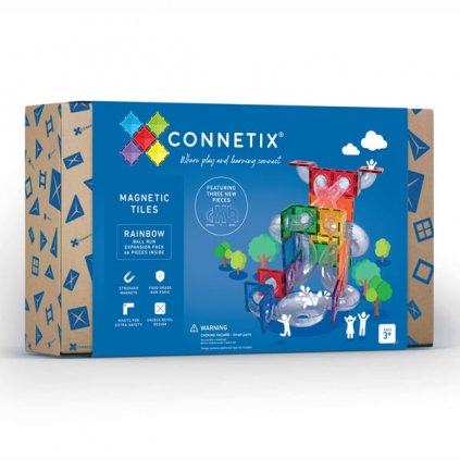 Connetix - Magnetická stavebnice - rozšiřující sada - kuličková dráha 66 dílů