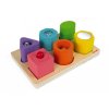 Dřevěné smyslové vkládací puzzle - Janod - Tvary a zvuky