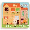 Dřevěné třívrstvé puzzle - Djeco - Králičí chaloupka
