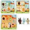 Dřevěné třívrstvé puzzle - Djeco - Králičí chaloupka