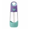 b.box - Láhev na pití s brčkem 450 ml - lilac pop