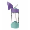 b.box - Láhev na pití s brčkem 450 ml - lilac pop