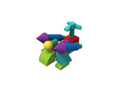 Magnetická stavebnice MEGA-SOFT - 250 ks