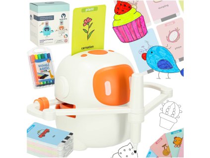 Educational drawing robot learning to write orange 170395