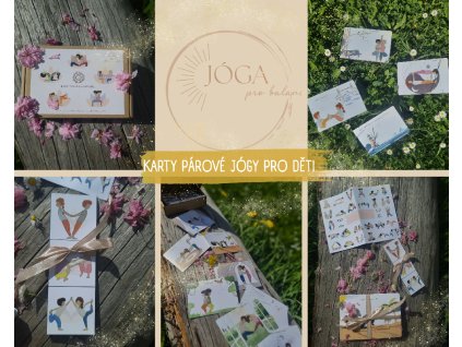 KARTY PÁROVÉ JÓGY PRO DĚTI koláž karet Fotky venku