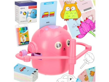 Educational drawing robot learning to write pink 170620