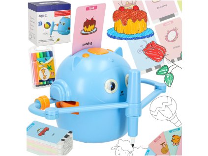 Educational drawing robot learning to write blue 170619