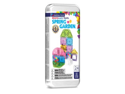MAGNA-TILES Magnetická stavebnice microMAGS Spring Garden Travel Set 24 dílů