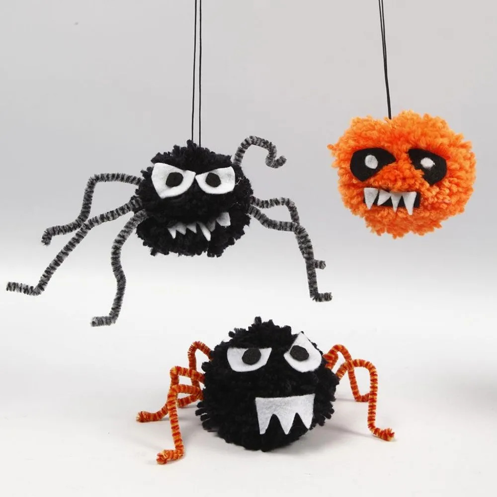 Vytvořte si halloweenská strašidýlka z chlupatých drátků a vlny – kreativní návod