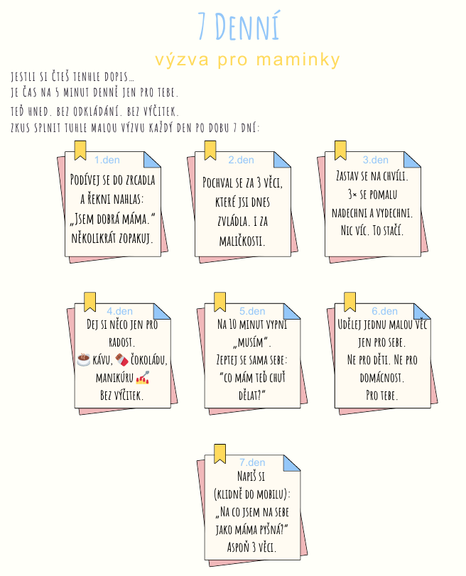 7denní pečující výzva pro maminky💗