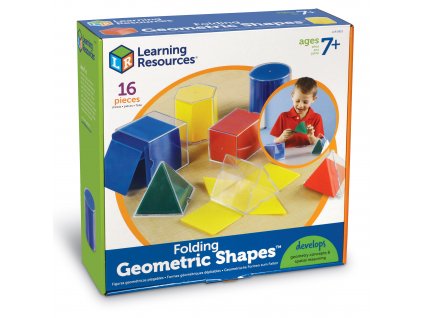 Set geometrických tvarů a plášťů Folding Geometric Shapes™ (16 dílů)