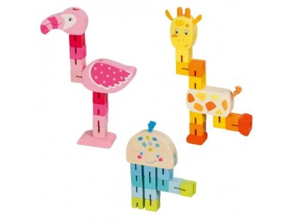Skládací zvířátka (Žirafa, medůza, plameňák) - cena za 1 zvířátko