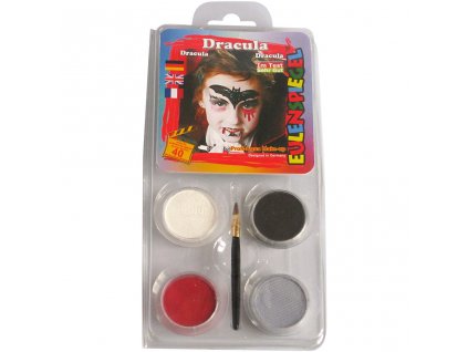 Kvalitní krycí obličejové barvy Dracula, 4 barvy