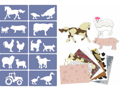 R58634 Barnyard Stencils and Paper Set