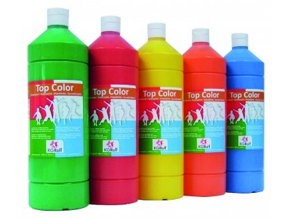 Temperová barva – Lahev – 1000 ml – TopColor – žlutá barva