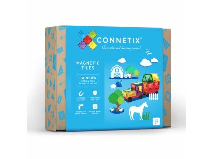 Magnetická stavebnice Connetix Magnetic Tiles - 24 kusů - základní dílky na auta