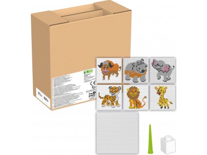Vzdělávací kostičky BioBUDDi Pixel se zvířátky (2288 dílků a 6 destiček)