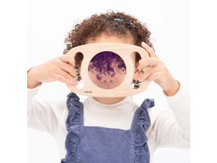 Senzorický ergonomický panel se třpytkami TickiT (fialový)