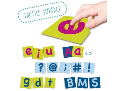tactile letter cards with punctuation signs2
