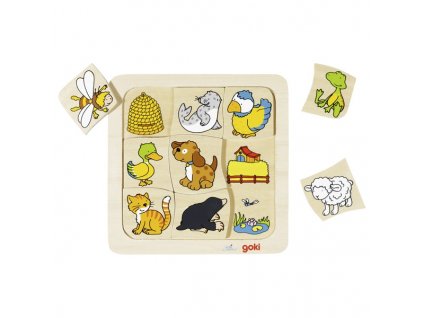 Kde žijí zvířátka II.? - puzzle 9 dílků - 18 x 18 cm