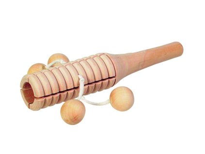 Ozvučné dřívko s kuličkami - dřevo, 16 cm