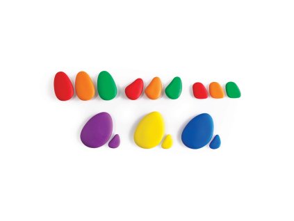 pre 159 LA rainbow pebbles stacked tier